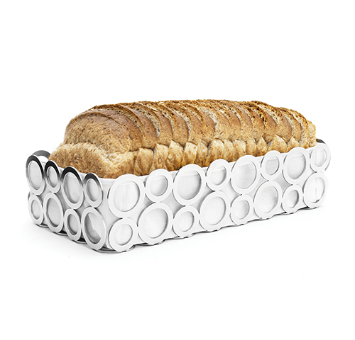111 Rectangular stainless steel bread basket - Panier a pain 14x27cm